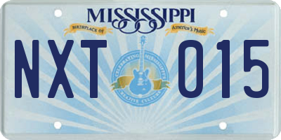 MS license plate NXT015