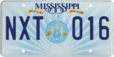 MS license plate NXT016