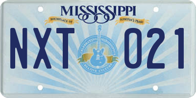 MS license plate NXT021