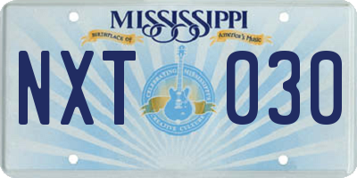 MS license plate NXT030
