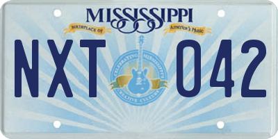 MS license plate NXT042