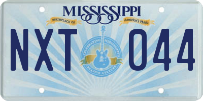MS license plate NXT044