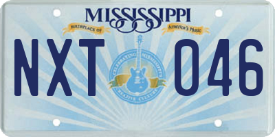 MS license plate NXT046