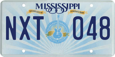 MS license plate NXT048