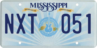 MS license plate NXT051