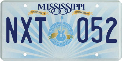 MS license plate NXT052