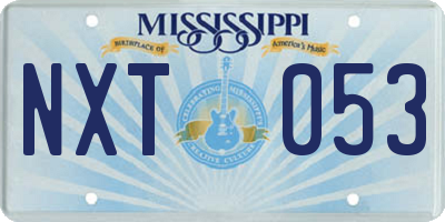 MS license plate NXT053