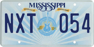 MS license plate NXT054