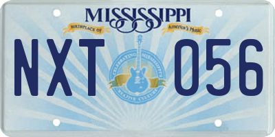 MS license plate NXT056