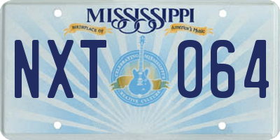 MS license plate NXT064