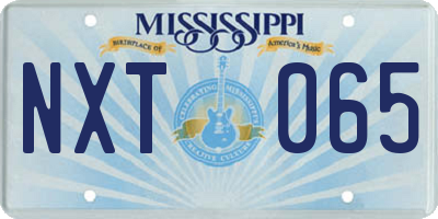 MS license plate NXT065