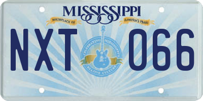 MS license plate NXT066