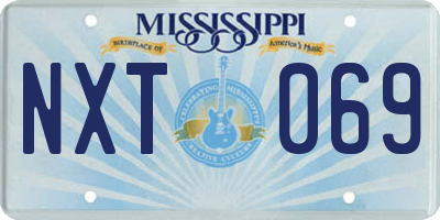 MS license plate NXT069