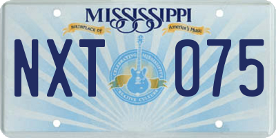 MS license plate NXT075
