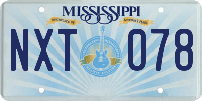 MS license plate NXT078