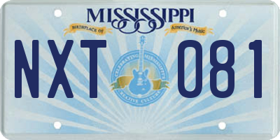 MS license plate NXT081