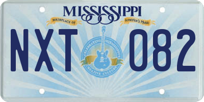 MS license plate NXT082