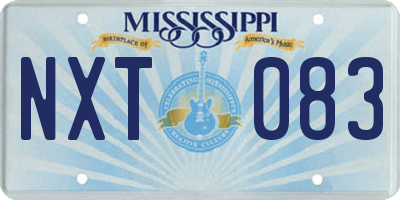 MS license plate NXT083