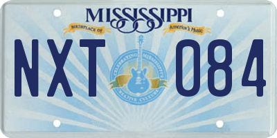 MS license plate NXT084