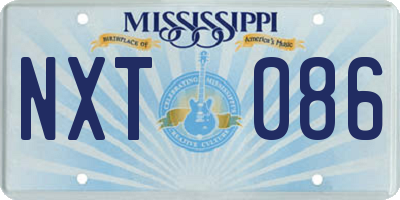 MS license plate NXT086