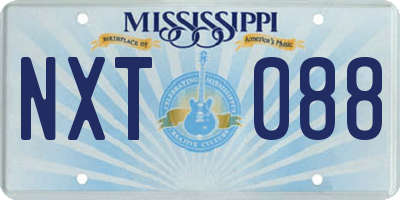 MS license plate NXT088