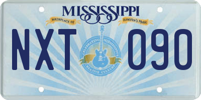 MS license plate NXT090