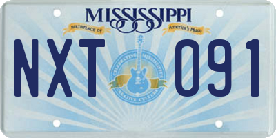 MS license plate NXT091