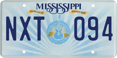 MS license plate NXT094