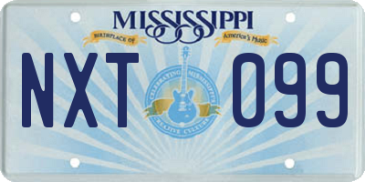 MS license plate NXT099