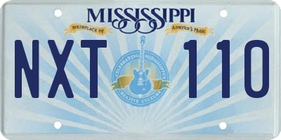 MS license plate NXT110