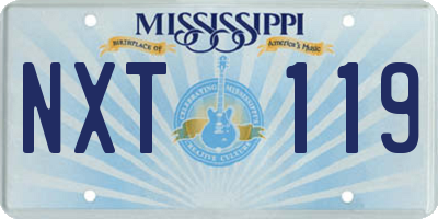 MS license plate NXT119