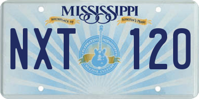 MS license plate NXT120