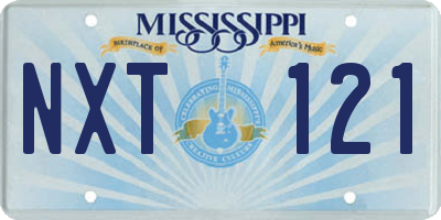 MS license plate NXT121