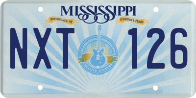 MS license plate NXT126