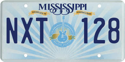 MS license plate NXT128