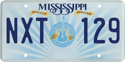 MS license plate NXT129
