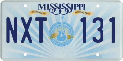 MS license plate NXT131