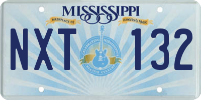 MS license plate NXT132