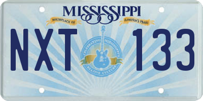 MS license plate NXT133