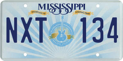 MS license plate NXT134