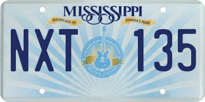 MS license plate NXT135