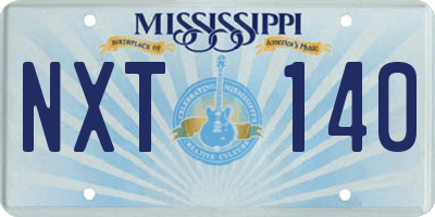MS license plate NXT140