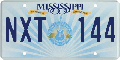 MS license plate NXT144