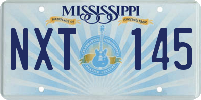 MS license plate NXT145