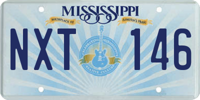 MS license plate NXT146