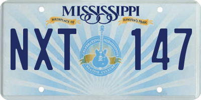MS license plate NXT147