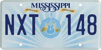 MS license plate NXT148