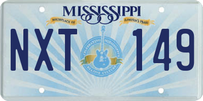 MS license plate NXT149