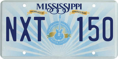 MS license plate NXT150