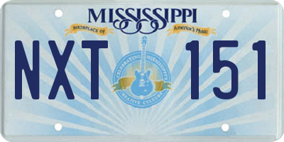 MS license plate NXT151